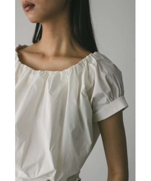 STYLEMIXER（スタイルミキサー）の「ショルダーギャザートップ（シャツ/ブラウス・レディース・サックスブルー/ブラック/ホワイト・SMALL/MEDIUM）」の8枚目の写真