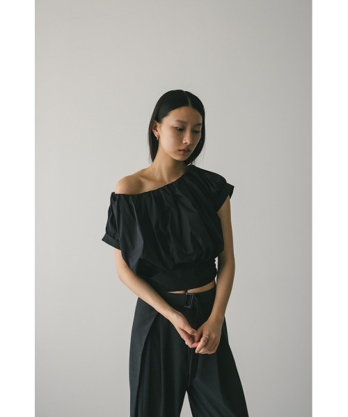 STYLEMIXER（スタイルミキサー）の「ショルダーギャザートップ（シャツ/ブラウス・レディース・サックスブルー/ブラック/ホワイト・SMALL/MEDIUM）」の14枚目の写真