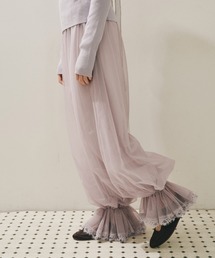 J1U by LA BELLE ETUDE（ジユウバイラベルエチュード）の「裾レースチュールバルーンパンツ（その他パンツ）」