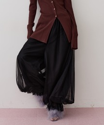 J1U by LA BELLE ETUDE（ジユウバイラベルエチュード）の「裾レースチュールバルーンパンツ（その他パンツ）」