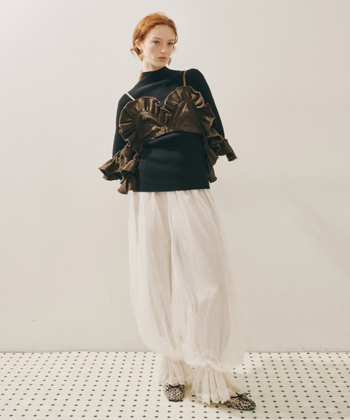 J1U by LA BELLE ETUDE 裾レースチュールバルーンパンツ 裾レースチュールバルーンパンツ（その他パンツ）｜J1U by LA BELLE