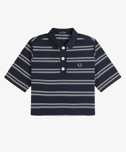 FRED PERRY ブラックポロシャツ ストライプ付き FRED PERRY ストライプトリム ポロシャツ 通販 - FARFETCH