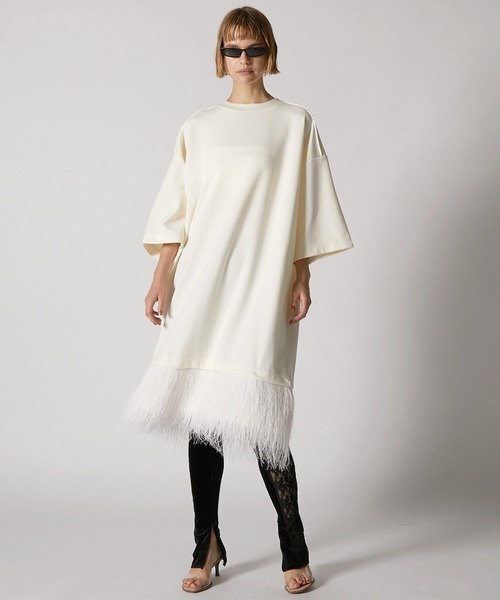 PRANK PROJECT（プランクプロジェクト）の「シャギーヘムオーバーTEE / Shaggy Hem Over Tee（Tシャツ/カットソー・レディース・ホワイト/ブラック/グレー・FREE）」の2枚目の写真