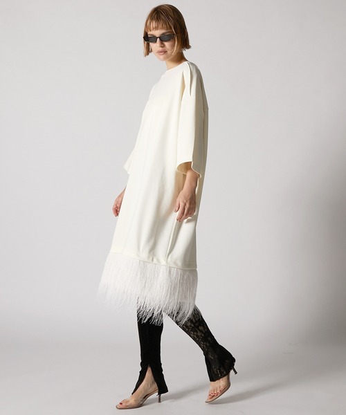 PRANK PROJECT（プランクプロジェクト）の「シャギーヘムオーバーTEE / Shaggy Hem Over Tee（Tシャツ/カットソー・レディース・ホワイト/ブラック/グレー・FREE）」の5枚目の写真