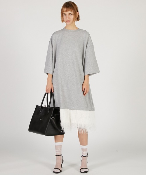 PRANK PROJECT（プランクプロジェクト）の「シャギーヘムオーバーTEE / Shaggy Hem Over Tee（Tシャツ/カットソー・レディース・ホワイト/ブラック/グレー・FREE）」の8枚目の写真