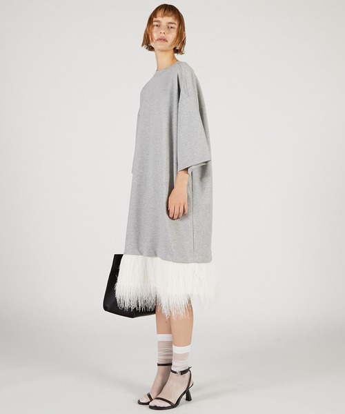 PRANK PROJECT（プランクプロジェクト）の「シャギーヘムオーバーTEE / Shaggy Hem Over Tee（Tシャツ/カットソー・レディース・ホワイト/ブラック/グレー・FREE）」の9枚目の写真