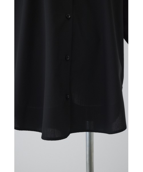 RIM.ARK Quaker collar blouse ブラック RIM.ARK | Asymmetry tuck cut tops (T-SHIRT(SHORT SLEEVE