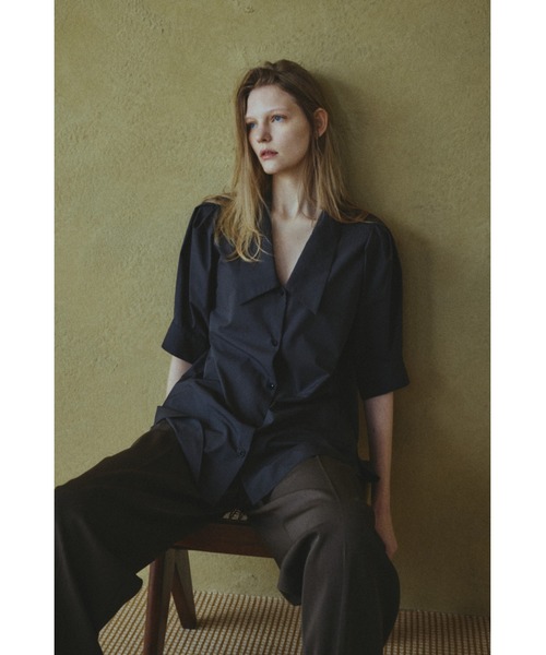 RIM.ARK Quaker collar blouse ブラック RIM.ARK | Quaker collar blouse (SHIRTS & BLOUSES ) |RIM.ARK