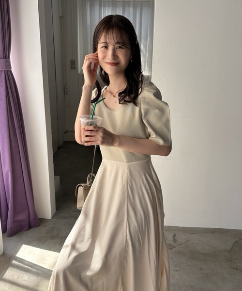 NICE CLAUP 美シルエットドッキングワンピ/Cherie chuu one after another NICE CLAUP/【one after another】【インフル