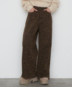LEOPARD WIDE LEG PT-D レオパード ワイドレッグ パンツ ディー