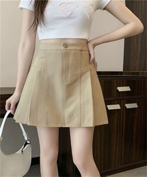 切り替えタックプリーツミニスカート