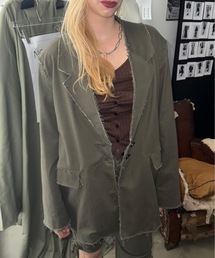 SHAGGIE | 【セットアップ】カットオフミリタリーオーバージャケット(テーラードジャケット)