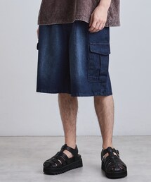 tk.TAKEO KIKUCHI（ティーケータケオキクチ）の「デニムカーゴショーツ（その他パンツ）」