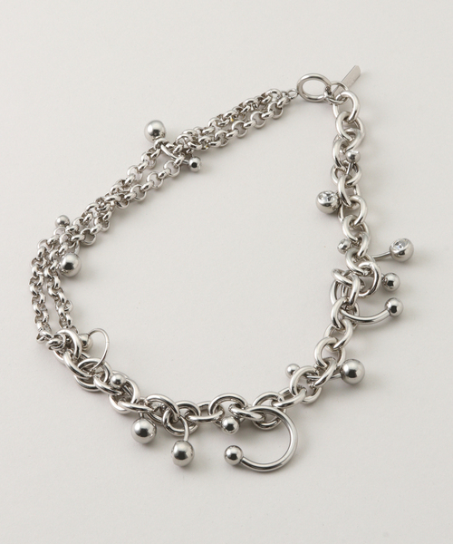 JUSTINE CLENQUET（ジュスティーヌクランケ）の「【JUSTINE CLENQUET/ジャスティーヌ クランケ】 HOLLY NECKLACE 32JC01HOLLY2（ネックレス・レディース・シルバー・FREE）」の2枚目の写真