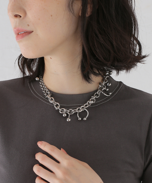 JUSTINE CLENQUET（ジュスティーヌクランケ）の「【JUSTINE CLENQUET/ジャスティーヌ クランケ】 HOLLY NECKLACE 32JC01HOLLY2（ネックレス・レディース・シルバー・FREE）」の8枚目の写真