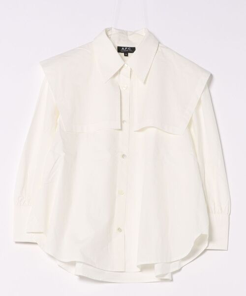 美品 A.P.C. 2,4万 シャツ ブラウス ホワイト系 アーペーセー 553 アーペーセーA.P.C. コットンブロード長袖シャツ オフホワイト1
