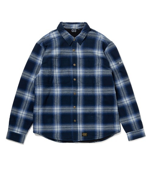 430（フォーサーティ）の「ms6213-L-S FLEECE LINER CHECK SHIRT フリースライナーシャツ(25-144)（シャツ/ブラウス・メンズ・ブルー/グリーン/ネイビー/ブラック・1/0/3/2）」の4枚目の写真