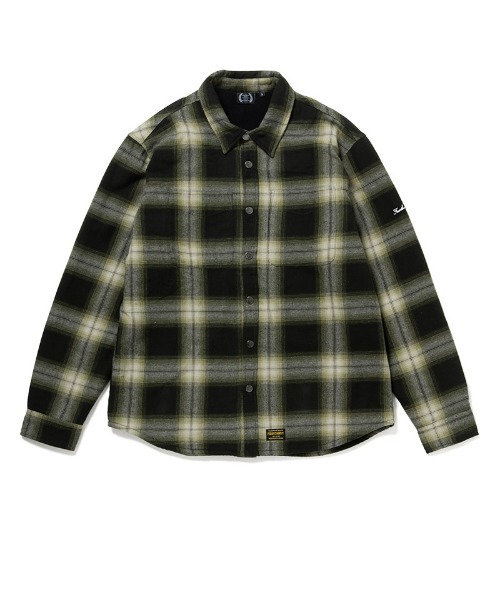 430（フォーサーティ）の「ms6213-L-S FLEECE LINER CHECK SHIRT フリースライナーシャツ(25-144)（シャツ/ブラウス・メンズ・ブルー/グリーン/ネイビー/ブラック・1/0/3/2）」の2枚目の写真