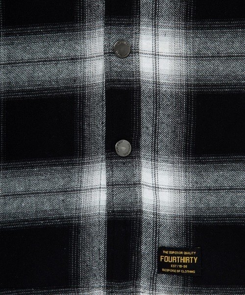 430（フォーサーティ）の「ms6213-L-S FLEECE LINER CHECK SHIRT フリースライナーシャツ(25-144)（シャツ/ブラウス・メンズ・ブルー/グリーン/ネイビー/ブラック・1/0/3/2）」の12枚目の写真