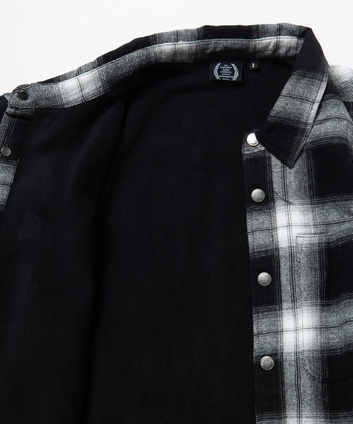 430（フォーサーティ）の「ms6213-L-S FLEECE LINER CHECK SHIRT フリースライナーシャツ(25-144)（シャツ/ブラウス・メンズ・ブルー/グリーン/ネイビー/ブラック・1/0/3/2）」の15枚目の写真