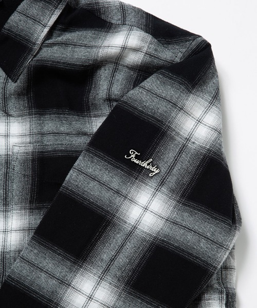 430（フォーサーティ）の「ms6213-L-S FLEECE LINER CHECK SHIRT フリースライナーシャツ(25-144)（シャツ/ブラウス・メンズ・ブルー/グリーン/ネイビー/ブラック・1/0/3/2）」の18枚目の写真
