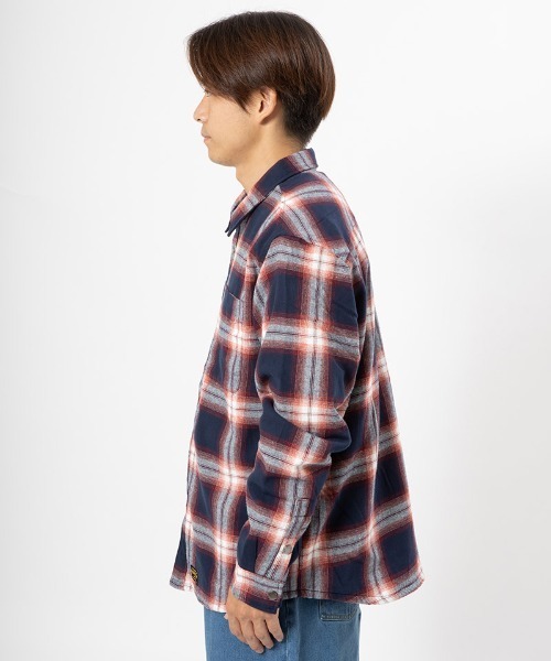 430（フォーサーティ）の「ms6213-L-S FLEECE LINER CHECK SHIRT フリースライナーシャツ(25-144)（シャツ/ブラウス・メンズ・ブルー/グリーン/ネイビー/ブラック・1/0/3/2）」の21枚目の写真