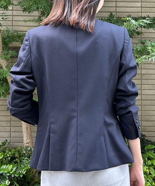 etre pret(エトレプレ)の「多サイズ対応 高機能シックテーラードジャケット(スーツジャケット・レディース・ネイビー/グレー・5号/7号/9号/11号/13号)」の12枚目の写真