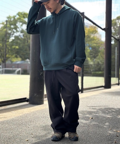 ikka(イッカ)の「【洗濯機で洗える】GOKU楽鹿の子ダンボールパーカ(パーカー・メンズ・チャコールグレー/ホワイト/グリーン/ブラウン/ネイビー・M/L/XL/S)」の14枚目の写真