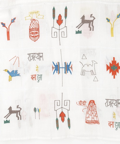 チャイハネ（チャイハネ）の「【チャイハネ】ラジャランMEN'S刺繍シャツ（シャツ/ブラウス・メンズ・ホワイト/ネイビー/イエロー・FREE）」の11枚目の写真