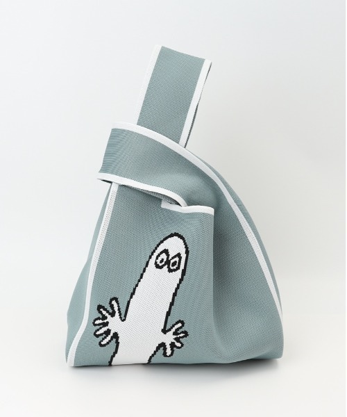 ムーミンまま23SS 新品未使用 美品 バレンシアガ ロゴ クラッチバッグ MOOMIN ムーミン ニットマルシェバッグ（クラッチバッグ