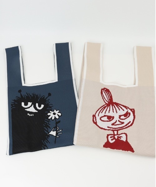 ムーミンまま23SS 新品未使用 美品 バレンシアガ ロゴ クラッチバッグ MOOMIN ムーミン ニットマルシェバッグ（クラッチバッグ