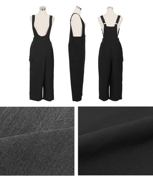 KOBE LETTUCE(コウベレタス)の「深Uラインテーパードサロペット(サロペット/オーバーオール・レディース・チャコール/ブラック・M)」の11枚目の写真