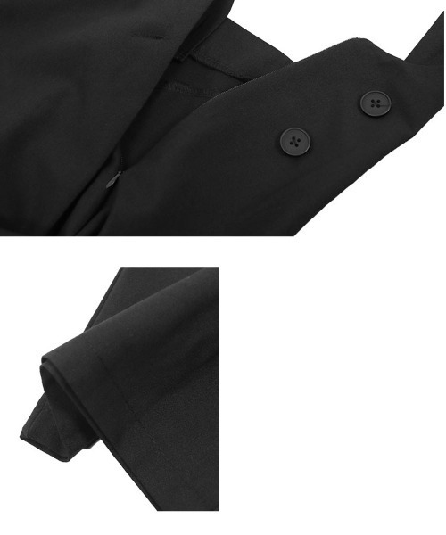 KOBE LETTUCE(コウベレタス)の「深Uラインテーパードサロペット(サロペット/オーバーオール・レディース・チャコール/ブラック・M)」の13枚目の写真