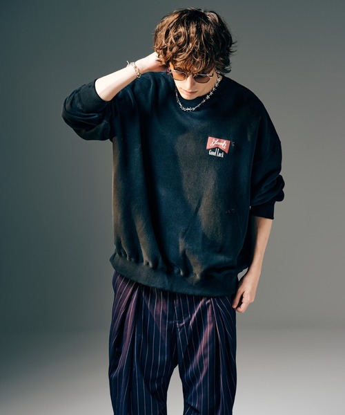 glamb(グラム)の「Rebirth Damage Sweat / リバースダメージスウェット(スウェット・メンズ・ブラック/ブルー・S/M/L)」の11枚目の写真