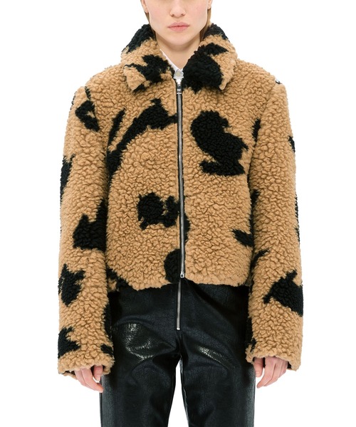 MSGM（エムエスジーエム）の「「FOLLOW THE RABBIT」ジャカードボア ジップジャケット（ブルゾン・レディース・ベージュ系・38）」の2枚目の写真