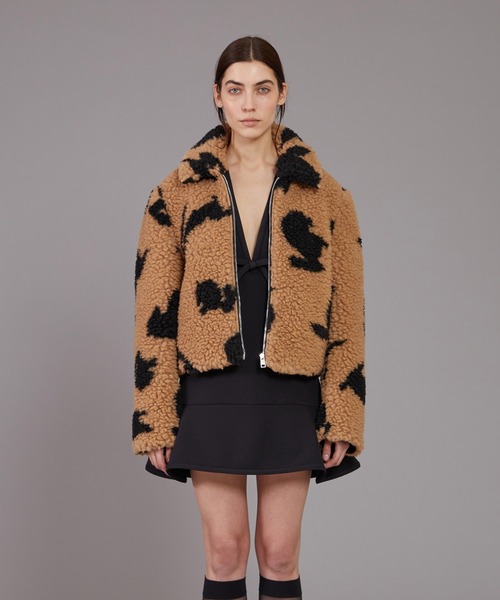 MSGM（エムエスジーエム）の「「FOLLOW THE RABBIT」ジャカードボア ジップジャケット（ブルゾン・レディース・ベージュ系・38）」の6枚目の写真