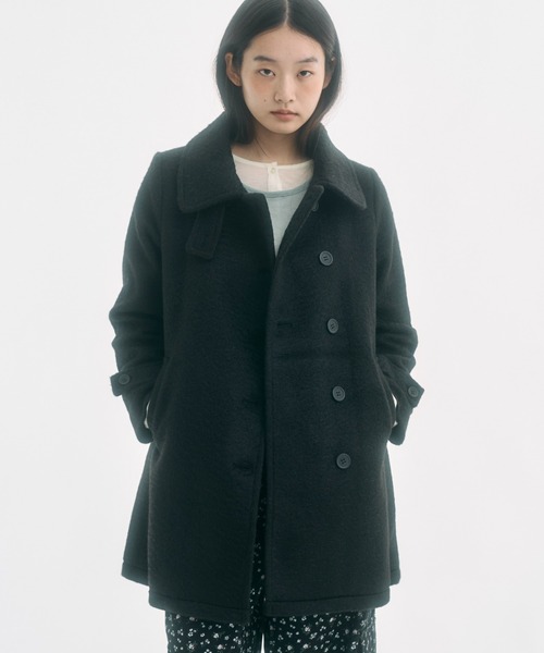 2way round collar middle coat / 2WAYラウンドカラーPコート