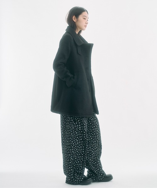 セール】2way round collar middle coat / 2WAYラウンドカラーPコート