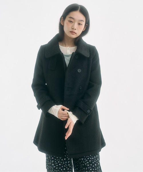 FEKETE 2WAYラウンドカラーPコート 2way round collar middle coat / 2WAYラウンドカラーPコート