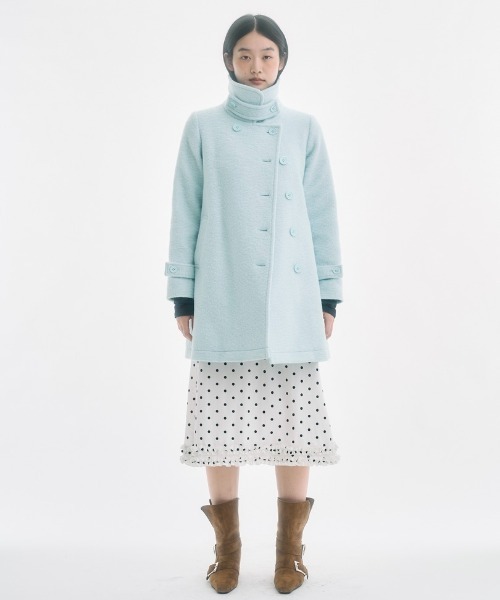 セール】2way round collar middle coat / 2WAYラウンドカラーPコート