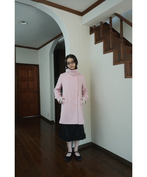 fekete ロングコート ピーコート Pコート ライトブルー 2way M FEKETE（フェケテ）の「2WAY OVERSIZED DOUBLE-BREASTED COAT