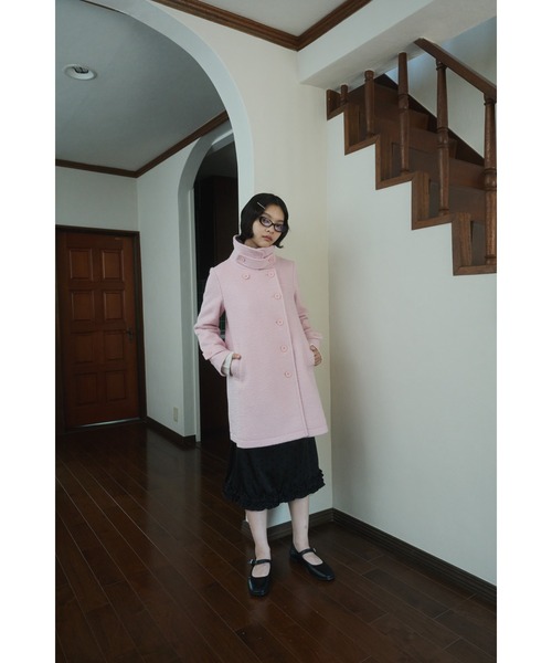 2way round collar middle coat / 2WAYラウンドカラーPコート
