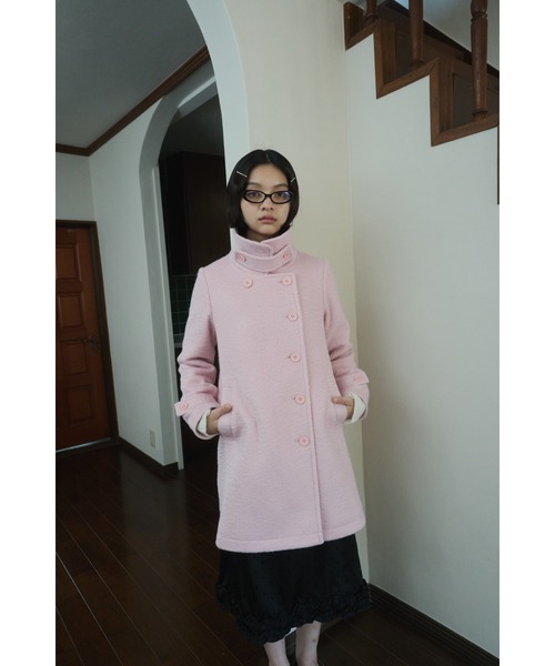 2way round collar middle coat / 2WAYラウンドカラーPコート