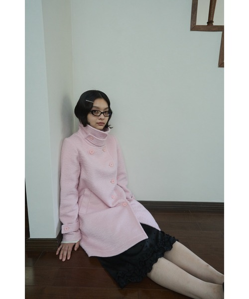 2way round collar middle coat / 2WAYラウンドカラーPコート
