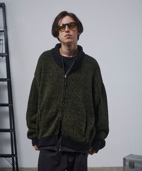 セール】Knit Nylon Blouson / ニットナイロンブルゾン（ニット