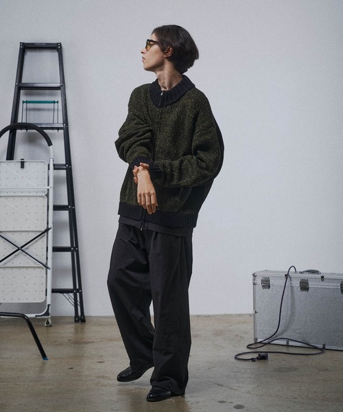 セール】Knit Nylon Blouson / ニットナイロンブルゾン（ニット