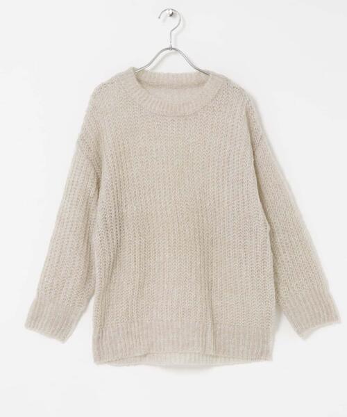 URBAN RESEARCH Sonny Label（アーバンリサーチサニーレーベル）の「『WEB/一部店舗限定』ヘアリーローゲージニット（ニット/セーター・レディース・ミント/ライトグレー/レッド系その他・FREE）」の11枚目の写真