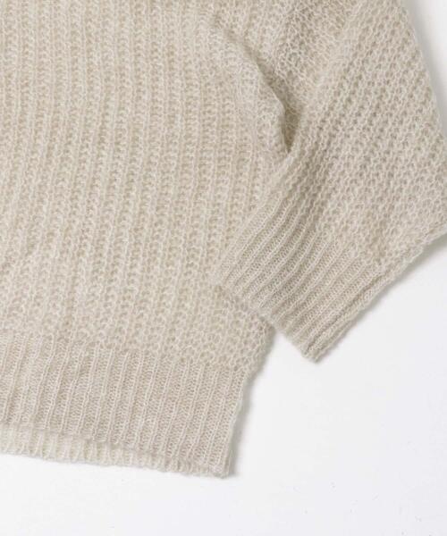 URBAN RESEARCH Sonny Label（アーバンリサーチサニーレーベル）の「『WEB/一部店舗限定』ヘアリーローゲージニット（ニット/セーター・レディース・ミント/ライトグレー/レッド系その他・FREE）」の12枚目の写真