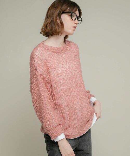 セール】『WEB/一部店舗限定』ヘアリーローゲージニット（ニット