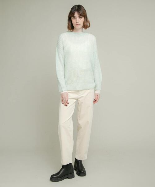 セール】『WEB/一部店舗限定』ヘアリーローゲージニット（ニット